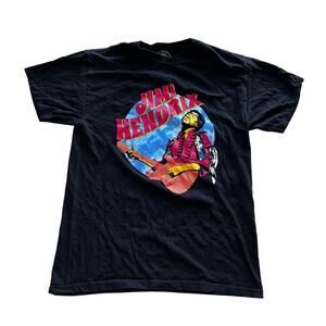Authentic Jimi Hendrix Adult MD Guitar Playing Graphic T-shirt